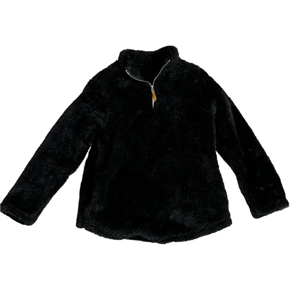 Soft Quarter Zip Fleece, Black, Size Small, - Picture 1 of 9
